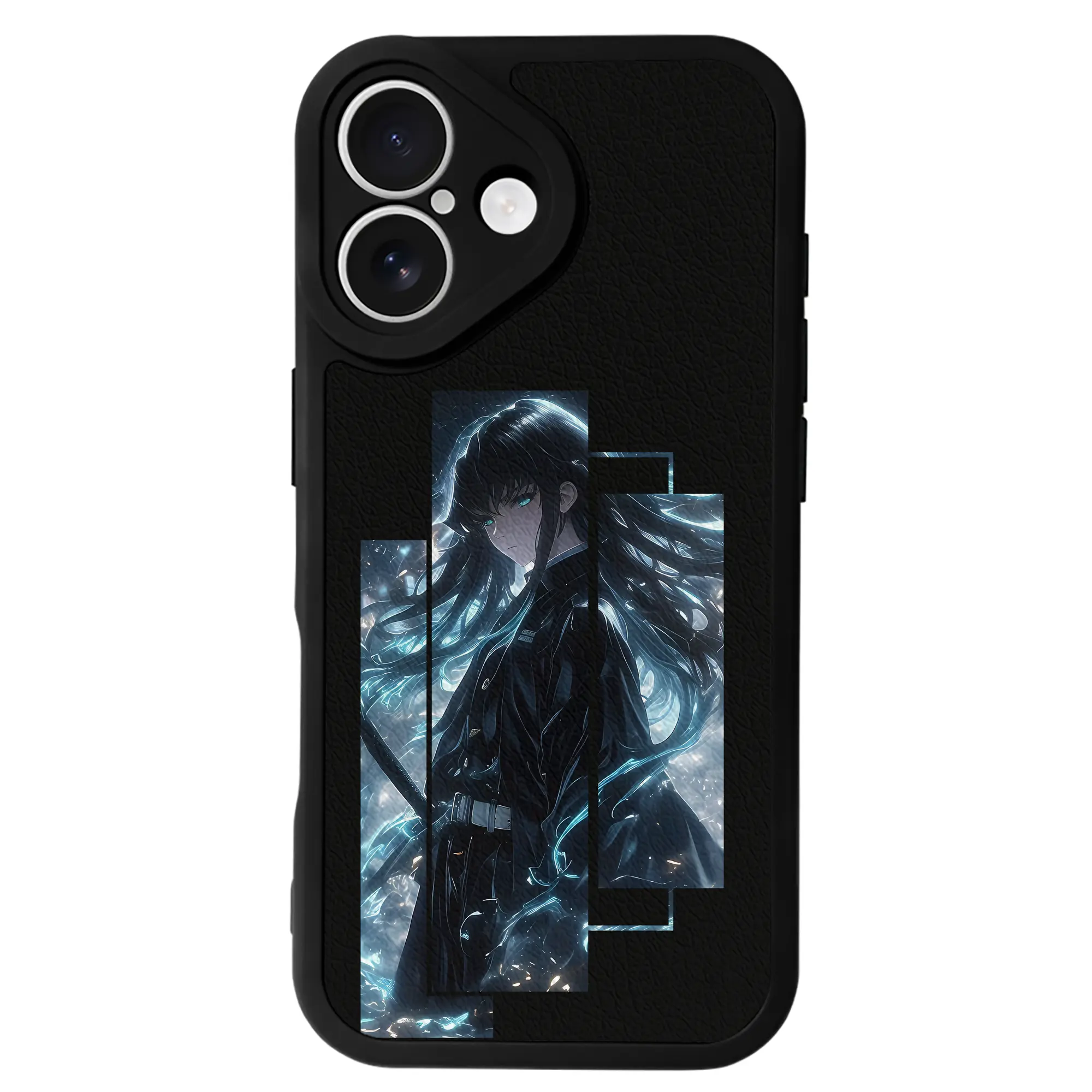 鬼滅の刃 グッズ,時透 無一郎 - IPhone 16シリーズ対応 ・ シリコンスマホケース ・ レザー調 ・ 高精度フィット ・ 耐衝撃 ・ ワイヤレス充電対応 ・ 精密カット